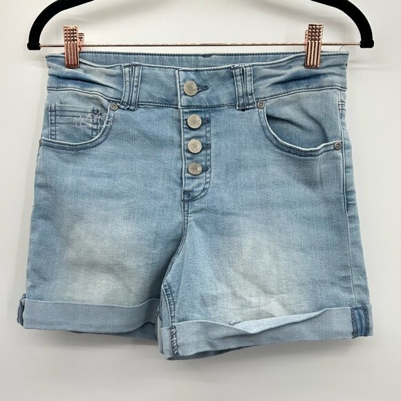 New York & Company Button Fly Jean Shorts Size 4 - Picture 1 of 3